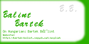 balint bartek business card